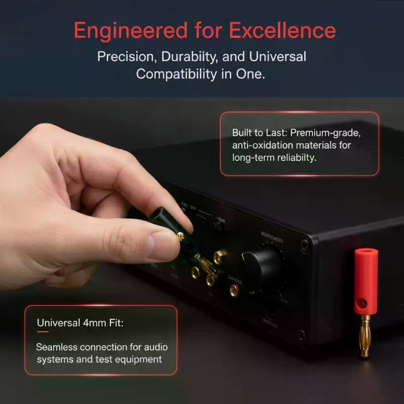 Diy Audio Electronics Projects - 10 adet 4MM muz fiş soketi