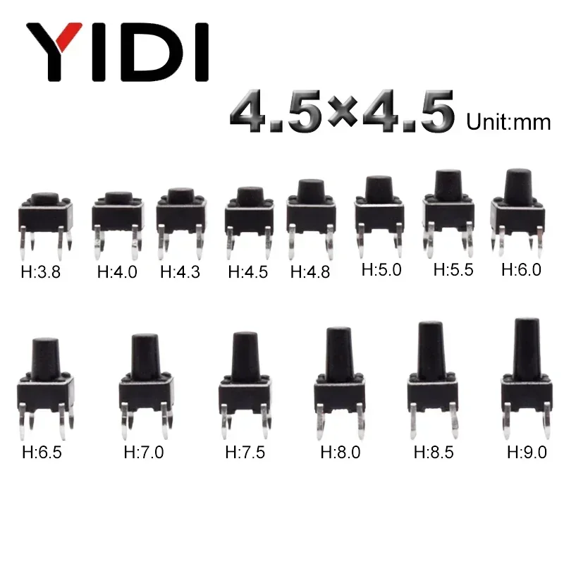 Push Button Tactile - 50 adet Panel PCB kapalı anlık