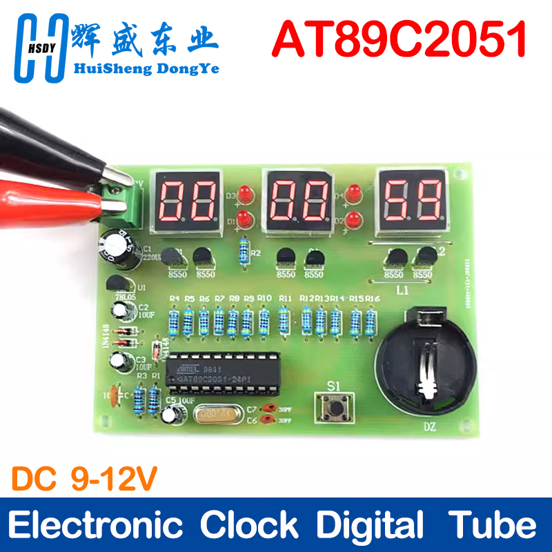 Diy Electronics Youtube - DIY Kitleri AT89C2051 Elektronik Saat Dijital
