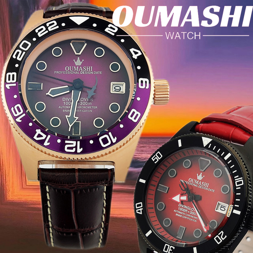Push Button Tactile - 40.5mm özelleştirilmiş saat NH35 Mekanizmalı Otomatik
