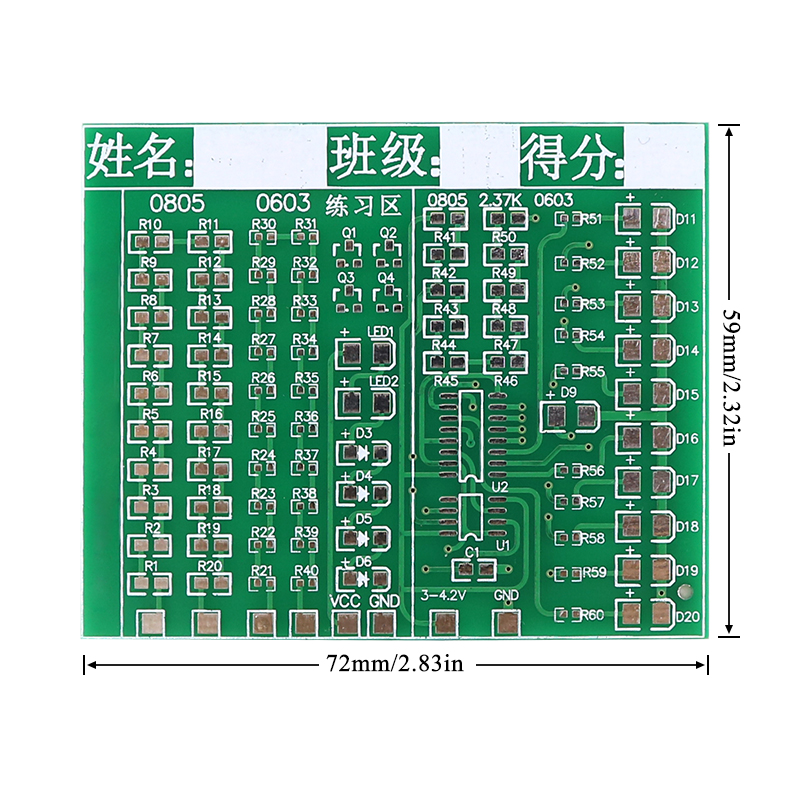 Sınıf Kiti Yama Bileşenleri Ka - Pcb Etching Kit incelemesi ve fiyatı