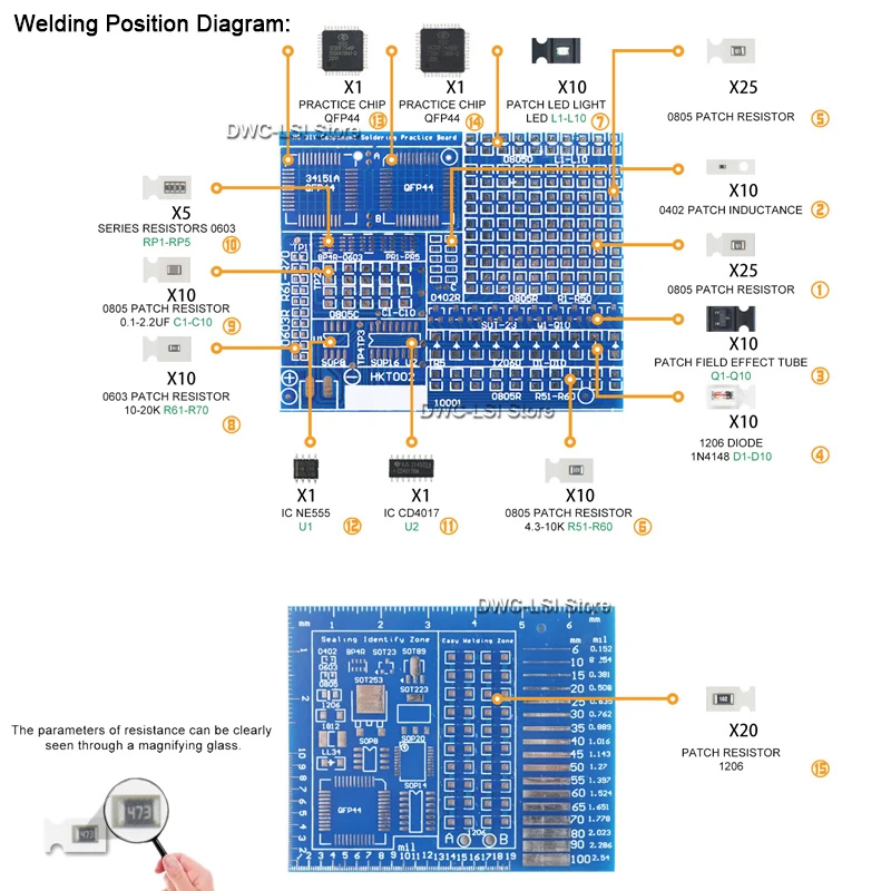 SMD/SMT Bileşenleri Lehimleme  - Pcb Etching Kit incelemesi ve fiyatı