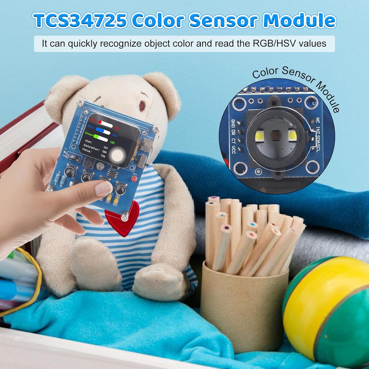 TCS34725 Sensörlü DIY Renk Tan - Pcb Etching Kit incelemesi ve fiyatı
